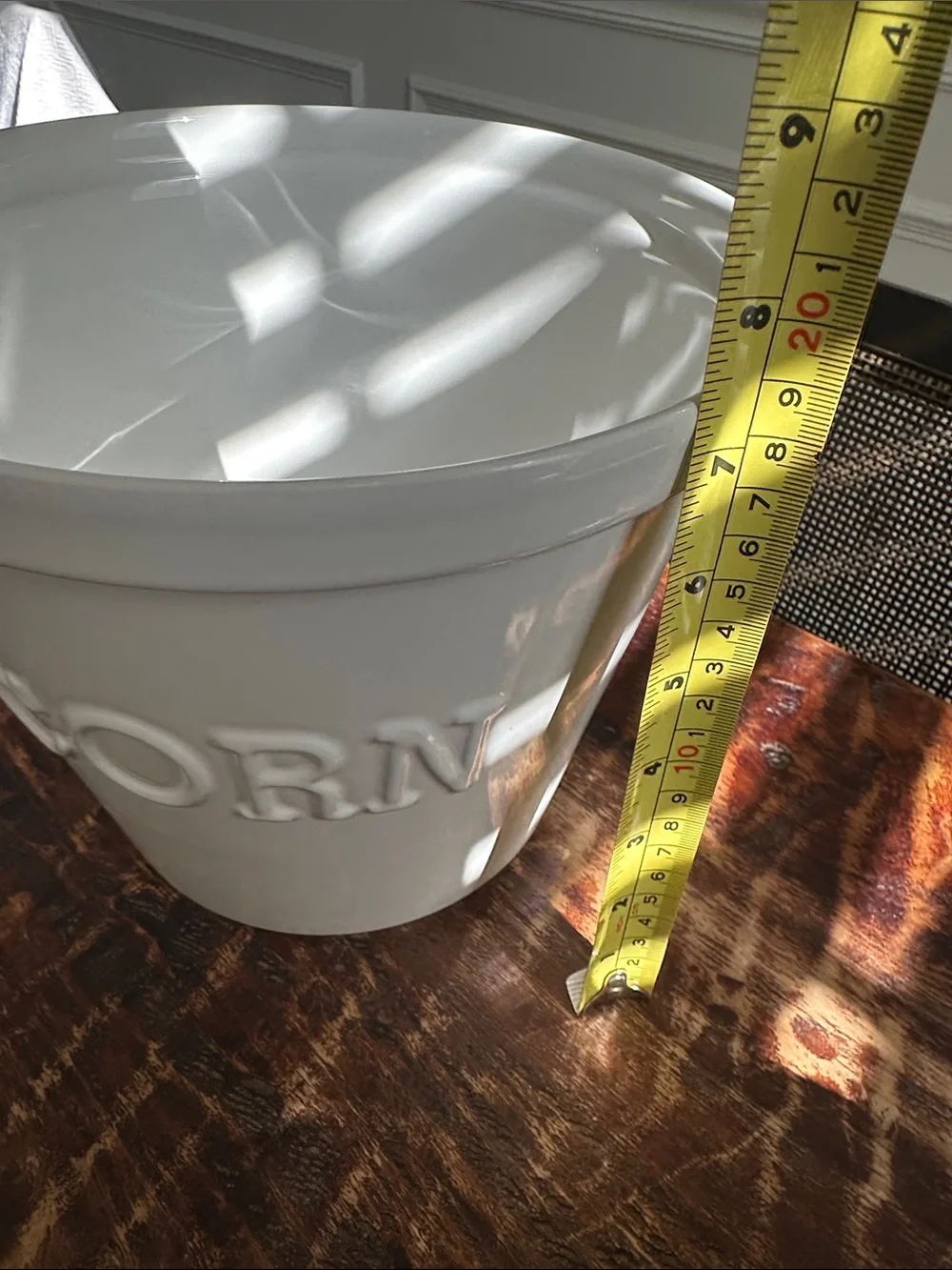Crate & Barrel Ceramic Popcorn Bucket